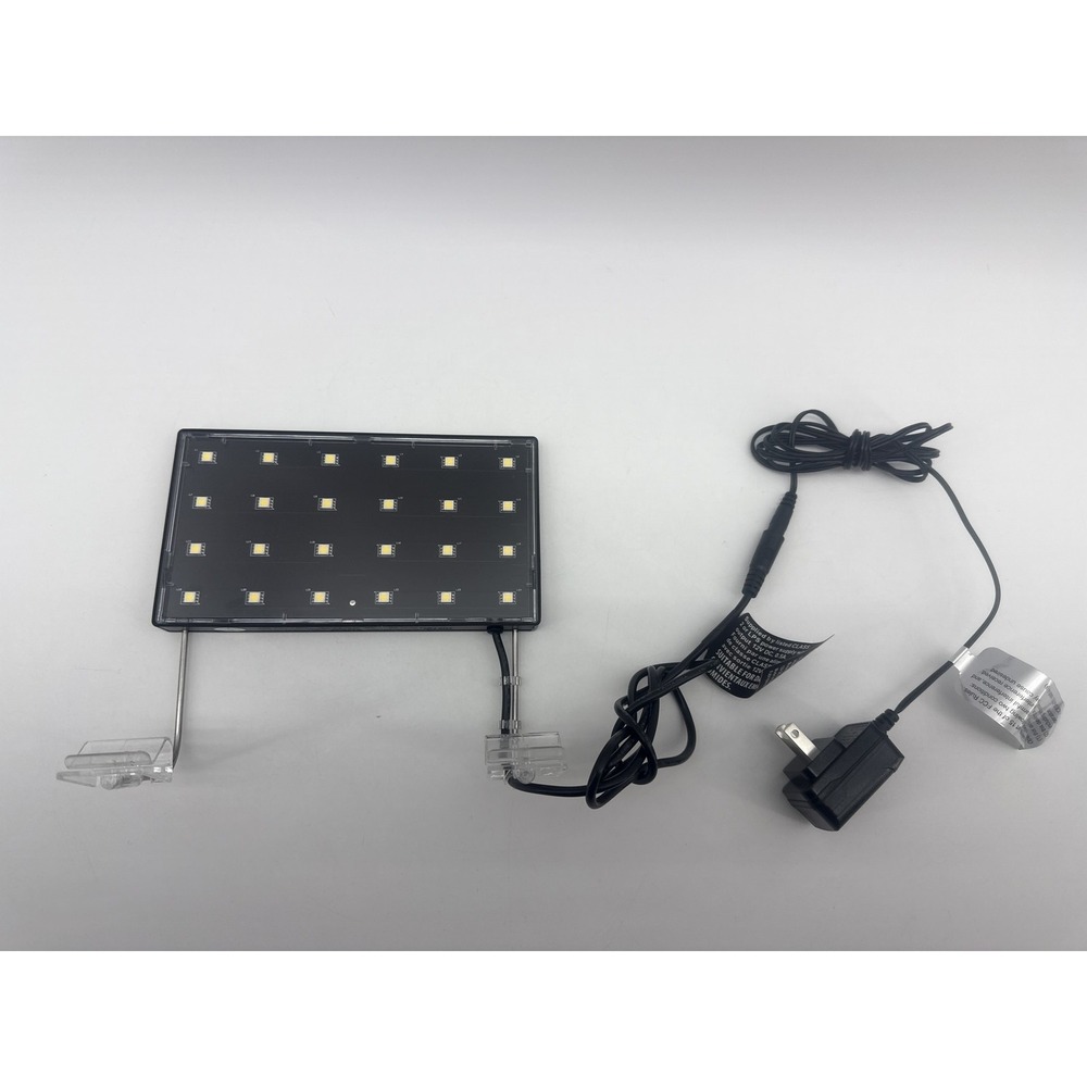 Top Fin Clip On LED Light Black DC Power IPX4 Indoor Aquarium Universal Switch